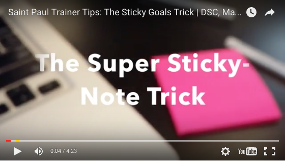 Saint Paul Personal Trainer Tips: Sticky note goal setting